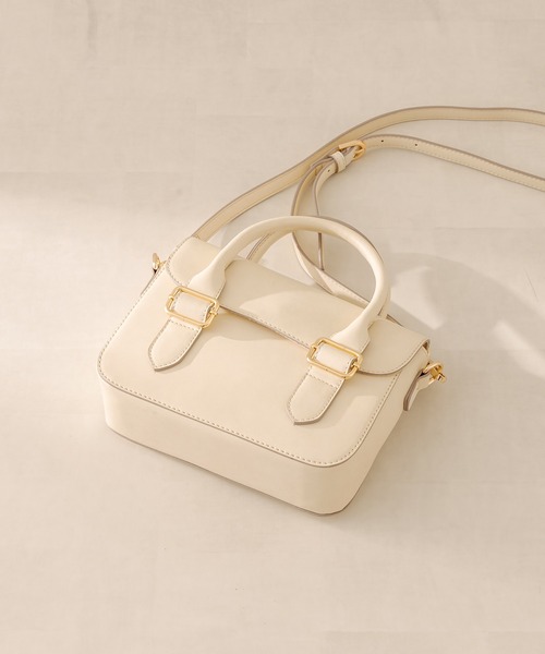 OLIVE des OLIVE（オリーブデオリーブ）の「ダブルベルトショルダー（ショルダーバッグ・レディース・ダークブラウン/オフホワイト・FREE）」の13枚目の写真