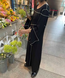 byYOUANCE | 配色デザインスリットカットワンピース(ワンピース)