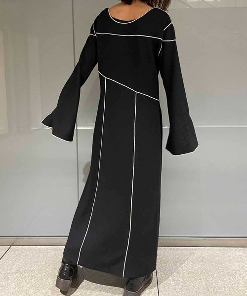 byYOUANCE(バイユアンス)の「配色デザインスリットカットワンピース(ワンピース・レディース・ブラック/ブラウン/アイボリー・FREE)」の13枚目の写真