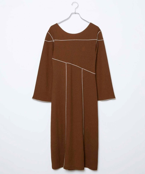byYOUANCE(バイユアンス)の「配色デザインスリットカットワンピース(ワンピース・レディース・ブラック/ブラウン/アイボリー・FREE)」の19枚目の写真