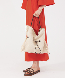 LOWELL things | Vacanza/ファブリックフリンジトートHOBO BAG(トートバッグ)