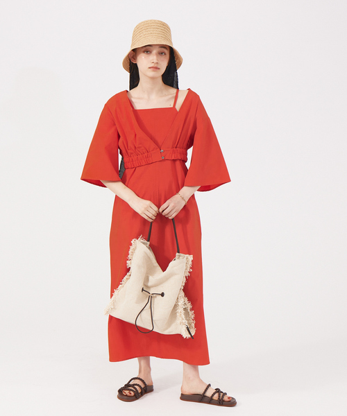 LOWELL things（ロウェル　シングス）の「Vacanza/ファブリックフリンジトートHOBO BAG（トートバッグ・レディース・ブラウン/グリーン/アイボリー・フリー）」の19枚目の写真