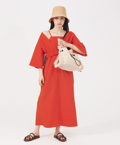 LOWELL things（ロウェル　シングス）の「Vacanza/ファブリックフリンジトートHOBO BAG（トートバッグ・レディース・ブラウン/グリーン/アイボリー・フリー）」の20枚目の写真