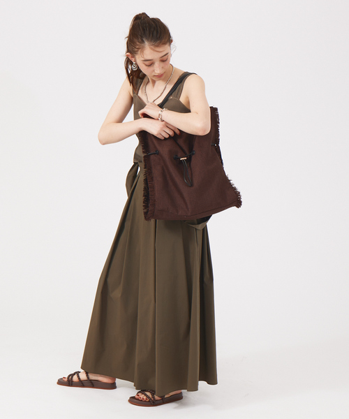 LOWELL things（ロウェル　シングス）の「Vacanza/ファブリックフリンジトートHOBO BAG（トートバッグ・レディース・ブラウン/グリーン/アイボリー・フリー）」の21枚目の写真