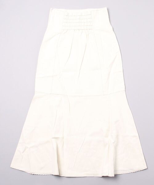 Shelly island（シェリーアイランド）の「ハイウエストマーメイドロングスカート（スカート・レディース・ホワイト/ネイビー・M）」の7枚目の写真