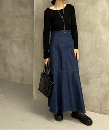 ハイウエストマーメイドロングスカート