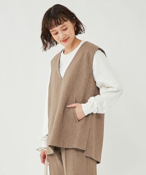 【MOON生地】グリーンレーベルリラクシング ツイード ベスト チェック XL GREEN LABEL RELAXING】リンクスツイードベスト ニットベスト