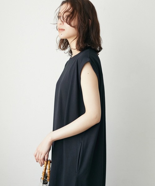 Green Parks(グリーンパークス)の「バックスリットタックワンピース(ワンピース・レディース・グリーン/パープル/ブラック・FREE)」の12枚目の写真