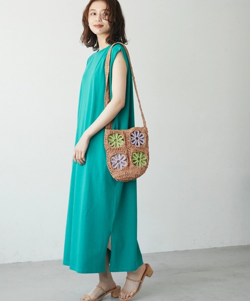 Green Parks(グリーンパークス)の「バックスリットタックワンピース(ワンピース・レディース・グリーン/パープル/ブラック・FREE)」の20枚目の写真