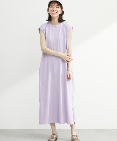 Green Parks(グリーンパークス)の「バックスリットタックワンピース(ワンピース・レディース・グリーン/パープル/ブラック・FREE)」の22枚目の写真