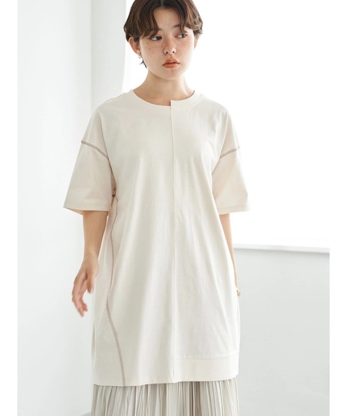 earth music&ecology（アースミュージックアンドエコロジー）の「リメイクチュニック（Tシャツ/カットソー・レディース・ブラック/サックスブルー/イエロー/ホワイト系その他2・FREE）」の9枚目の写真