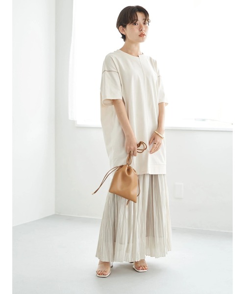 earth music&ecology（アースミュージックアンドエコロジー）の「リメイクチュニック（Tシャツ/カットソー・レディース・ブラック/サックスブルー/イエロー/ホワイト系その他2・FREE）」の5枚目の写真