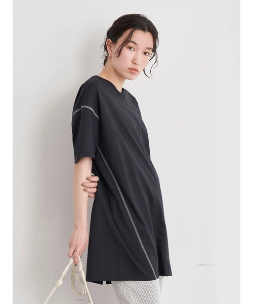 earth music&ecology（アースミュージックアンドエコロジー）の「リメイクチュニック（Tシャツ/カットソー・レディース・ブラック/サックスブルー/イエロー/ホワイト系その他2・FREE）」の10枚目の写真