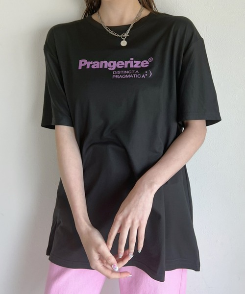 at12:03(アットイチニーゼロサン)の「オーバーサイズ グラフィックTシャツ(Tシャツ/カットソー・レディース・ホワイト/ブラック/ピンク・FREE)」の10枚目の写真