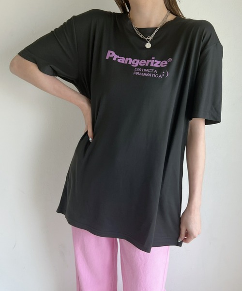 at12:03(アットイチニーゼロサン)の「オーバーサイズ グラフィックTシャツ(Tシャツ/カットソー・レディース・ホワイト/ブラック/ピンク・FREE)」の8枚目の写真