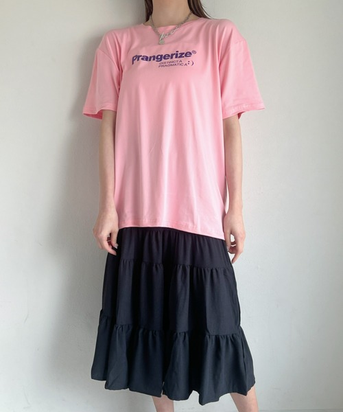 at12:03(アットイチニーゼロサン)の「オーバーサイズ グラフィックTシャツ(Tシャツ/カットソー・レディース・ホワイト/ブラック/ピンク・FREE)」の6枚目の写真
