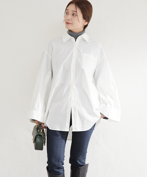 JOURNAL STANDARD（ジャーナルスタンダード）の「タイプライタースリットカフシャツ（シャツ/ブラウス・レディース・ホワイト/イエロー/ブラック系その他/ブラック系その他2・FREE）」の17枚目の写真