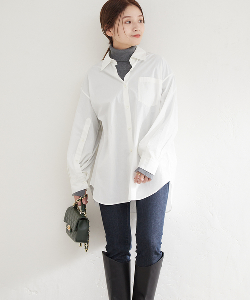 JOURNAL STANDARD（ジャーナルスタンダード）の「タイプライタースリットカフシャツ（シャツ/ブラウス・レディース・ホワイト/イエロー/ブラック系その他/ブラック系その他2・FREE）」の18枚目の写真