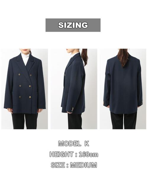 coen（コーエン）の「ネイビーブレザージャケット（テーラードジャケット・レディース・ネイビー・M/L）」の8枚目の写真