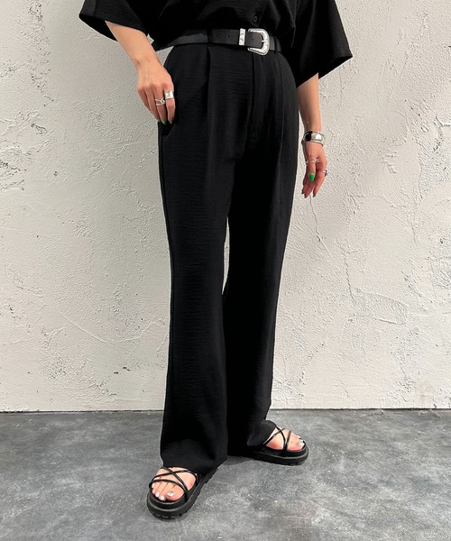 apres jour mignon（アプレジュールミニョン）の「ストレートスラックスパンツ【ZOZOTOWN限定アイテム】【SETUP着用可能】（スラックス・レディース・チャコールグレー/ブラック/ブルー・SMALL/MEDIUM/X-LARGE）」の10枚目の写真