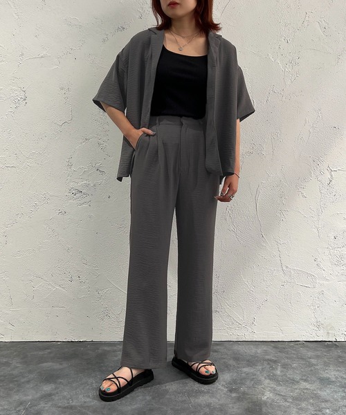 apres jour mignon（アプレジュールミニョン）の「ストレートスラックスパンツ【ZOZOTOWN限定アイテム】【SETUP着用可能】（スラックス・レディース・チャコールグレー/ブラック/ブルー・SMALL/MEDIUM/X-LARGE）」の11枚目の写真