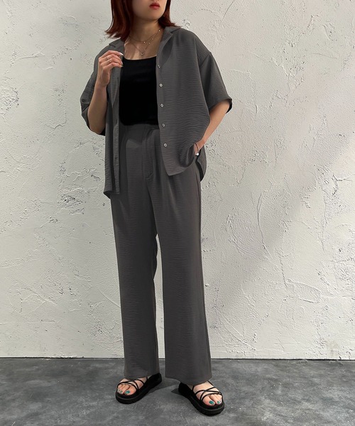 apres jour mignon（アプレジュールミニョン）の「ストレートスラックスパンツ【ZOZOTOWN限定アイテム】【SETUP着用可能】（スラックス・レディース・チャコールグレー/ブラック/ブルー・SMALL/MEDIUM/X-LARGE）」の18枚目の写真