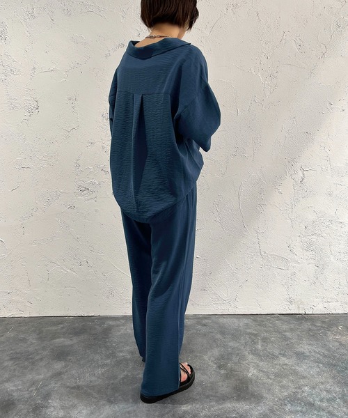 apres jour mignon（アプレジュールミニョン）の「ストレートスラックスパンツ【ZOZOTOWN限定アイテム】【SETUP着用可能】（スラックス・レディース・チャコールグレー/ブラック/ブルー・SMALL/MEDIUM/X-LARGE）」の12枚目の写真