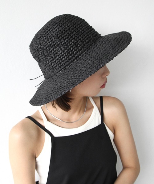 Chillfar（チルファー）の「コマアミハット（ハット・レディース・ブラック/ライトブラウン/ナチュラル・FREE）」の2枚目の写真