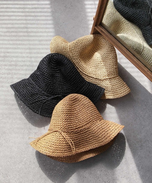 Chillfar（チルファー）の「コマアミハット（ハット・レディース・ブラック/ライトブラウン/ナチュラル・FREE）」の4枚目の写真