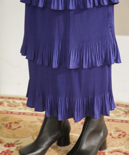 ROSE BUD(ローズバッド)の「ティアードスカート(スカート・レディース・ブラック/ブルー/グリーン・ONE SIZE)」の10枚目の写真