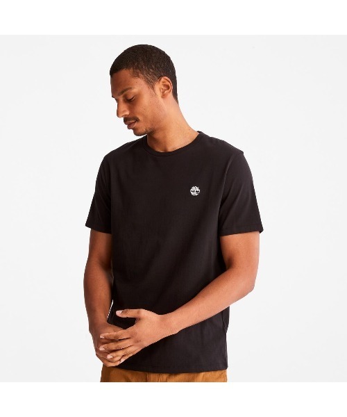 Timberland（ティンバーランド）の「半袖 ロゴ Tシャツ メンズ（Tシャツ/カットソー・メンズ・ブラック/ダークブルー/ウィート/ホワイト/ダークインディゴブルー・LARGE/MEDIUM/SMALL/X-LARGE/XXX-LARGE/XX-LARGE/X-SMALL）」の2枚目の写真