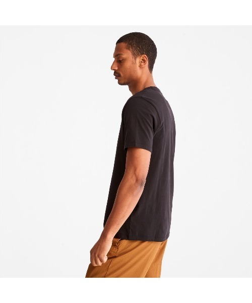 Timberland（ティンバーランド）の「半袖 ロゴ Tシャツ メンズ（Tシャツ/カットソー・メンズ・ブラック/ダークブルー/ウィート/ホワイト/ダークインディゴブルー・LARGE/MEDIUM/SMALL/X-LARGE/XXX-LARGE/XX-LARGE/X-SMALL）」の8枚目の写真