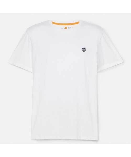 【Timberland】半袖 ロゴ Tシャツ ホワイト / 送料無料 セール】メンズ 半袖 チェスト ロゴ Tシャツ（Tシャツ