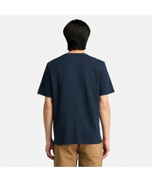 Timberland（ティンバーランド）の「半袖 ロゴ Tシャツ メンズ（Tシャツ/カットソー・メンズ・ブラック/ダークブルー/ウィート/ホワイト/ダークインディゴブルー・LARGE/MEDIUM/SMALL/X-LARGE/XXX-LARGE/XX-LARGE/X-SMALL）」の21枚目の写真