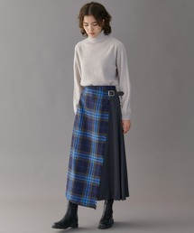 O'NEIL of DUBLIN（オニールオブダブリン）の「O'NEIL OF DUBLIN | ウーステッドウール コンビネーションロングフレアスカート WOMEN（スカート）」