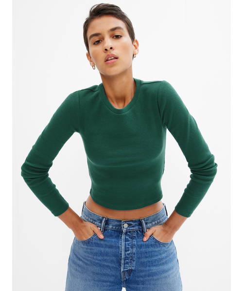 GAP（ギャップ）の「リブTシャツ（Tシャツ/カットソー・レディース・ホワイト/ブラック/ベージュ/ブラウン/その他・S/M/L/XL/XS/XXS）」の5枚目の写真