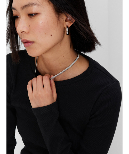 GAP（ギャップ）の「リブTシャツ（Tシャツ/カットソー・レディース・ホワイト/ブラック/ベージュ/ブラウン/その他・S/M/L/XL/XS/XXS）」の7枚目の写真