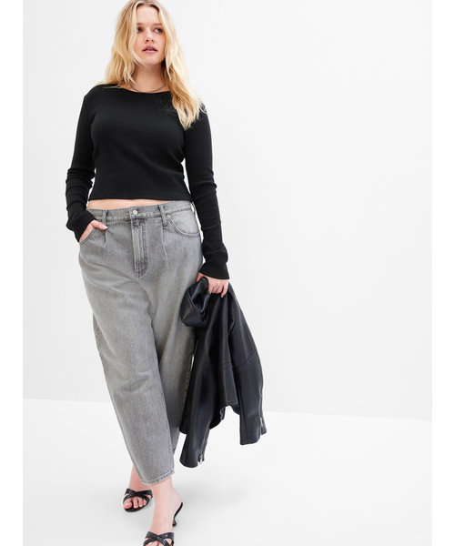 GAP（ギャップ）の「リブTシャツ（Tシャツ/カットソー・レディース・ホワイト/ブラック/ベージュ/ブラウン/その他・S/M/L/XL/XS/XXS）」の8枚目の写真