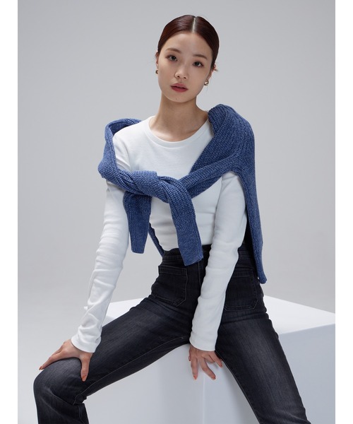 GAP（ギャップ）の「リブTシャツ（Tシャツ/カットソー・レディース・ホワイト/ブラック/ベージュ/ブラウン/その他・S/M/L/XL/XS/XXS）」の11枚目の写真