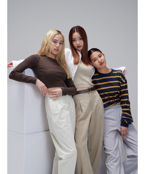 GAP（ギャップ）の「リブTシャツ（Tシャツ/カットソー・レディース・ホワイト/ブラック/ベージュ/ブラウン/その他・S/M/L/XL/XS/XXS）」の18枚目の写真
