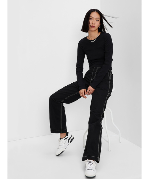 GAP（ギャップ）の「リブTシャツ（Tシャツ/カットソー・レディース・ホワイト/ブラック/ベージュ/ブラウン/その他・S/M/L/XL/XS/XXS）」の14枚目の写真