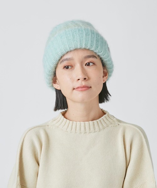 OVERRIDE（オーバーライド）の「OVERRIDE  KNIT DREAMY CABLE WATCH（ニットキャップ/ビーニー・レディース・オレンジ/ライトグリーン/マルチ・57~59cm）」の4枚目の写真