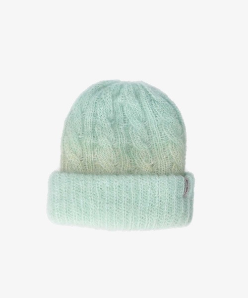 OVERRIDE（オーバーライド）の「OVERRIDE  KNIT DREAMY CABLE WATCH（ニットキャップ/ビーニー・レディース・オレンジ/ライトグリーン/マルチ・57~59cm）」の11枚目の写真