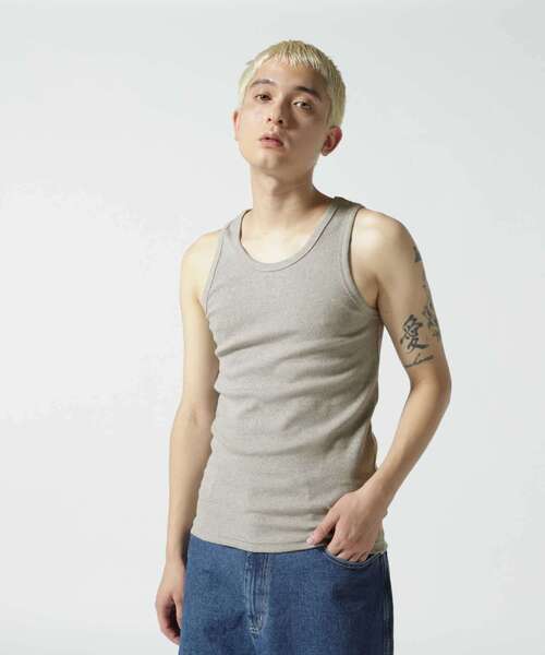 AVIREX（アヴィレックス）の「【WEB限定】AVIREX/アヴィレックス/デイリー テレコ タンクトップ レギュラー（タンクトップ・メンズ・ホワイト/グレー/ブラック・S/M/XL/L）」の19枚目の写真