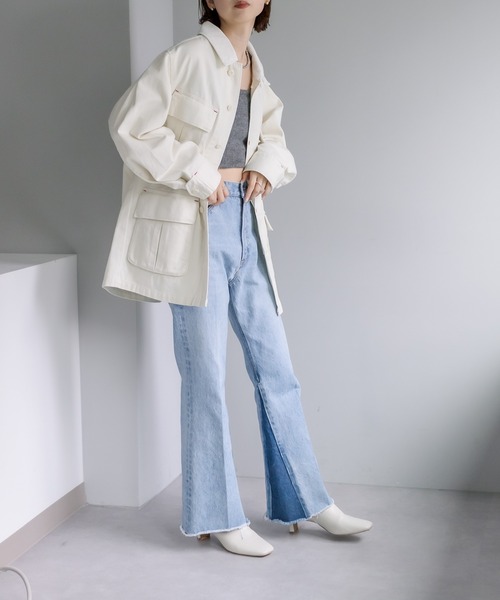 mystic（ミスティック）の「BIGMAC カバーオール（カバーオール・レディース・ネイビー/オフホワイト・FREE）」の7枚目の写真