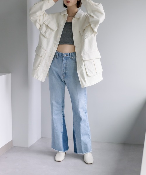 mystic（ミスティック）の「BIGMAC カバーオール（カバーオール・レディース・ネイビー/オフホワイト・FREE）」の8枚目の写真