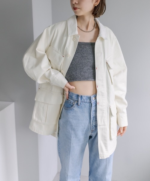 mystic（ミスティック）の「BIGMAC カバーオール（カバーオール・レディース・ネイビー/オフホワイト・FREE）」の10枚目の写真