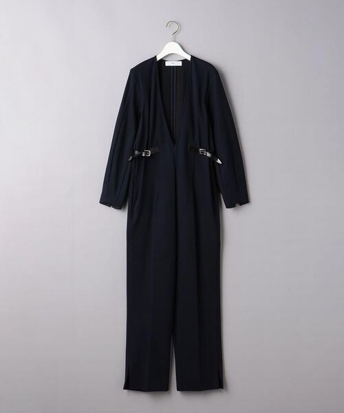 TOGA PULLA(トーガ プルラ)の「<TOGA PULLA>Vネック ジャンプスーツ(つなぎ/オールインワン・レディース・ネイビー・36)」の1枚目の写真