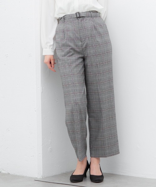 Honeys(ハニーズ)の「チェックストレートパンツ(その他パンツ・レディース・ブラック系その他/ベージュ系その他/ブラック×ブルー/ブラック系その他2・LL/S/M/L)」の3枚目の写真