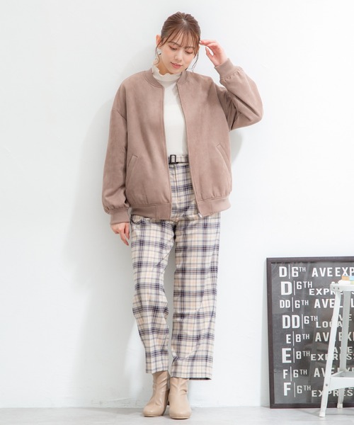 Honeys(ハニーズ)の「チェックストレートパンツ(その他パンツ・レディース・ブラック系その他/ベージュ系その他/ブラック×ブルー/ブラック系その他2・LL/S/M/L)」の6枚目の写真